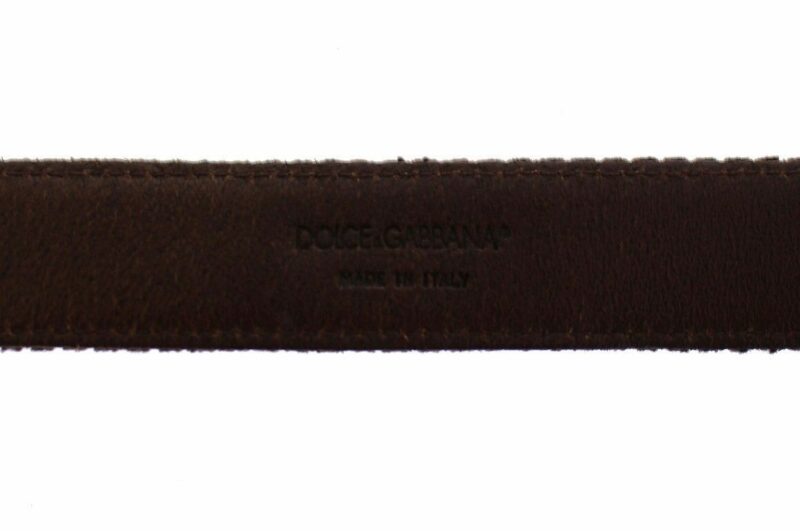 Dolce & Gabbana Elegant Leather-Cotton Fusion Men's Belt - Image 6