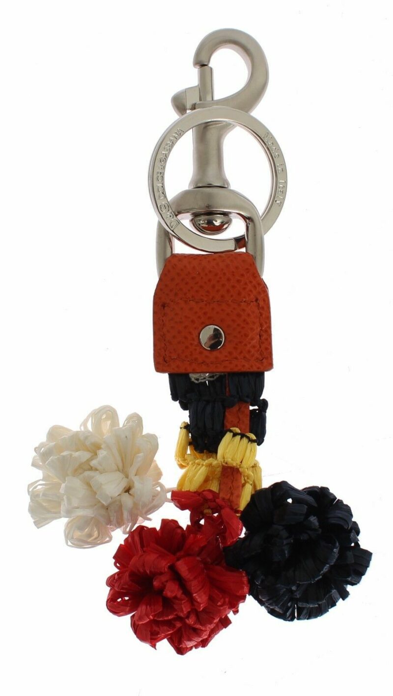 Dolce & Gabbana Sicilian Raffia Charm Keyring - Image 2