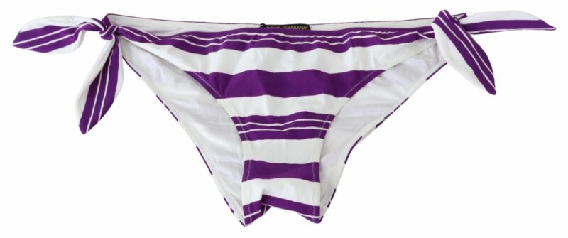 Dolce & Gabbana Chic Striped Bikini Bottom - Effortless Poolside Glamour - Image 3
