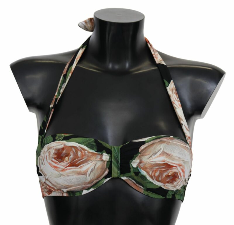 Dolce & Gabbana Elegant Floral Print Bikini Top - Image 2