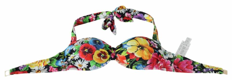 Dolce & Gabbana Floral Elegance High-End Bikini Top - Image 3