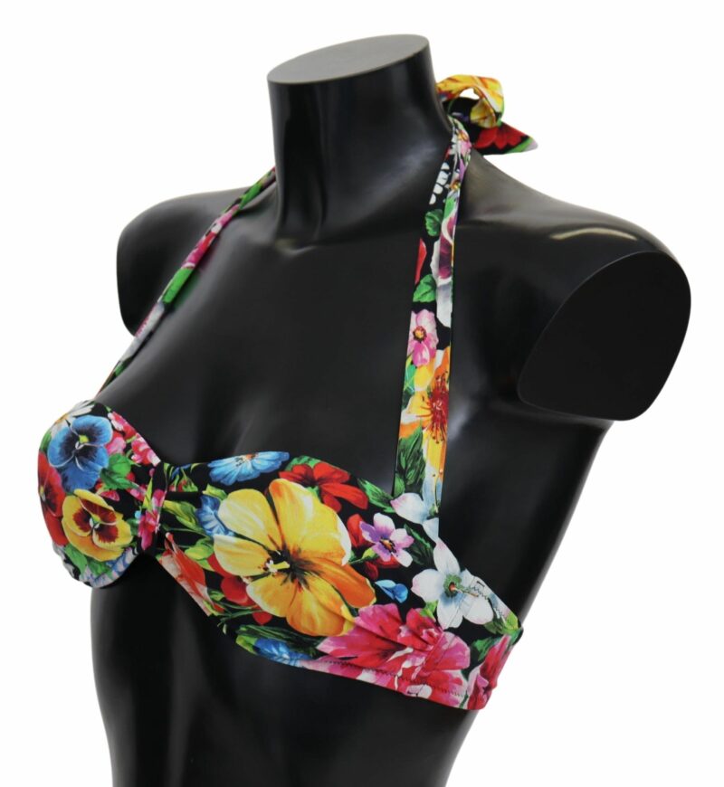 Dolce & Gabbana Floral Elegance High-End Bikini Top - Image 4