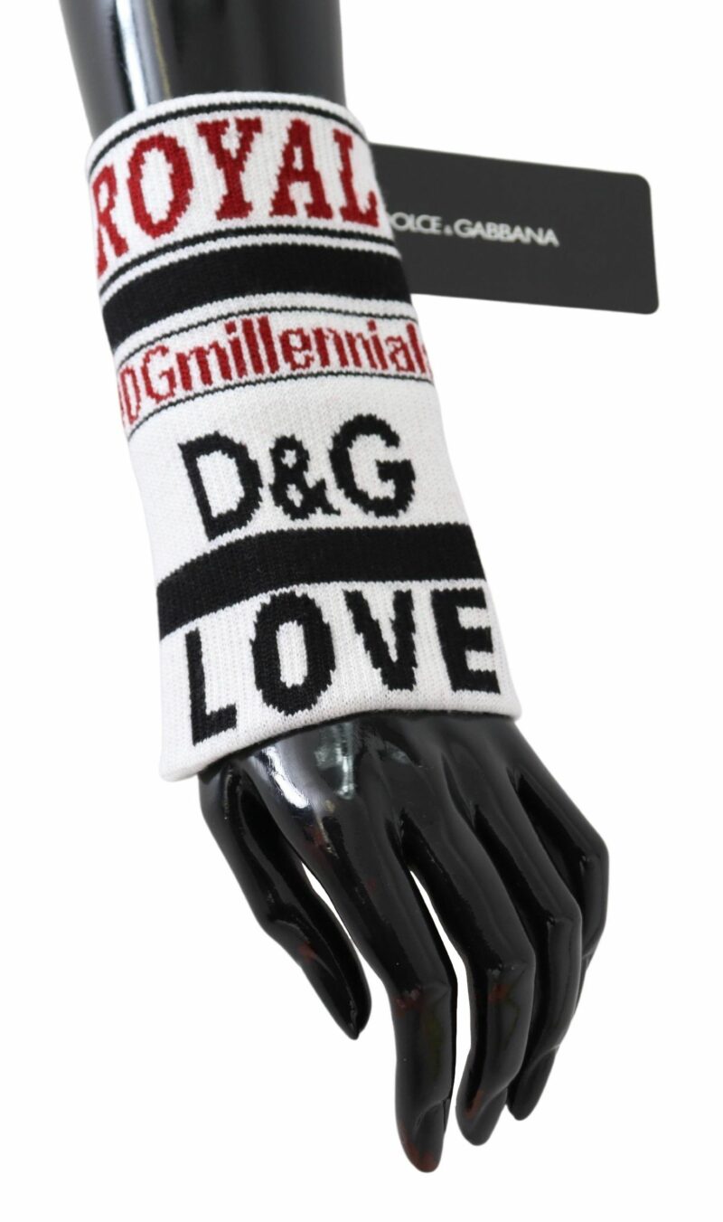 Dolce & Gabbana Multicolored Virgin Wool Wrist Wrap - Image 5