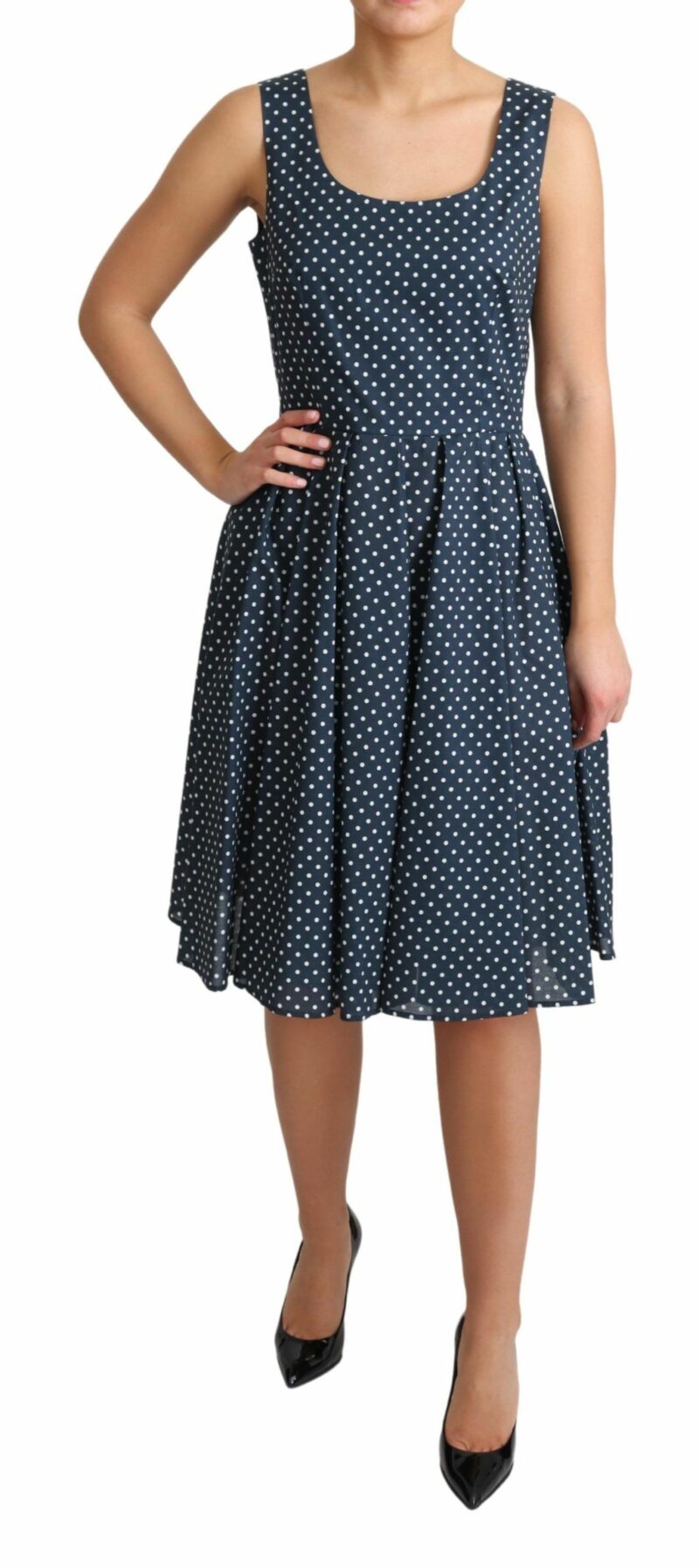 Dolce & Gabbana Polka Dot Sleeveless A-Line Dress - Image 5