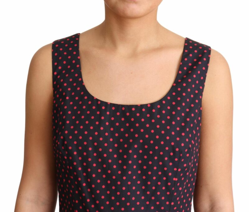Dolce & Gabbana Chic Polka Dotted A-Line Sleeveless Dress - Image 5