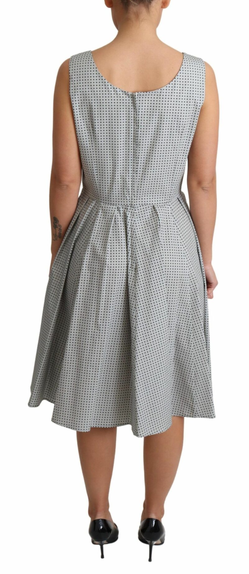 Dolce & Gabbana Chic Polka Dotted Sleeveless A-Line Dress - Image 4