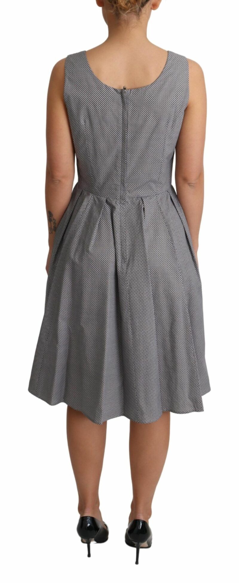 Dolce & Gabbana Sleeveless Geometric A-Line Dress - Image 4