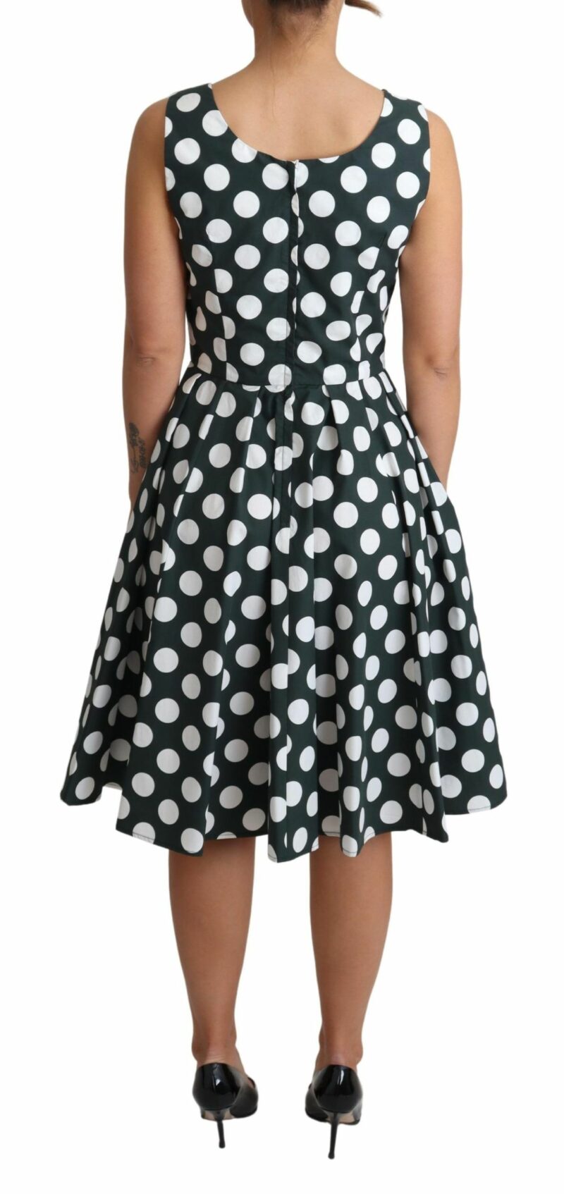Dolce & Gabbana Chic Polka Dot A-line Sleeveless Dress - Image 4