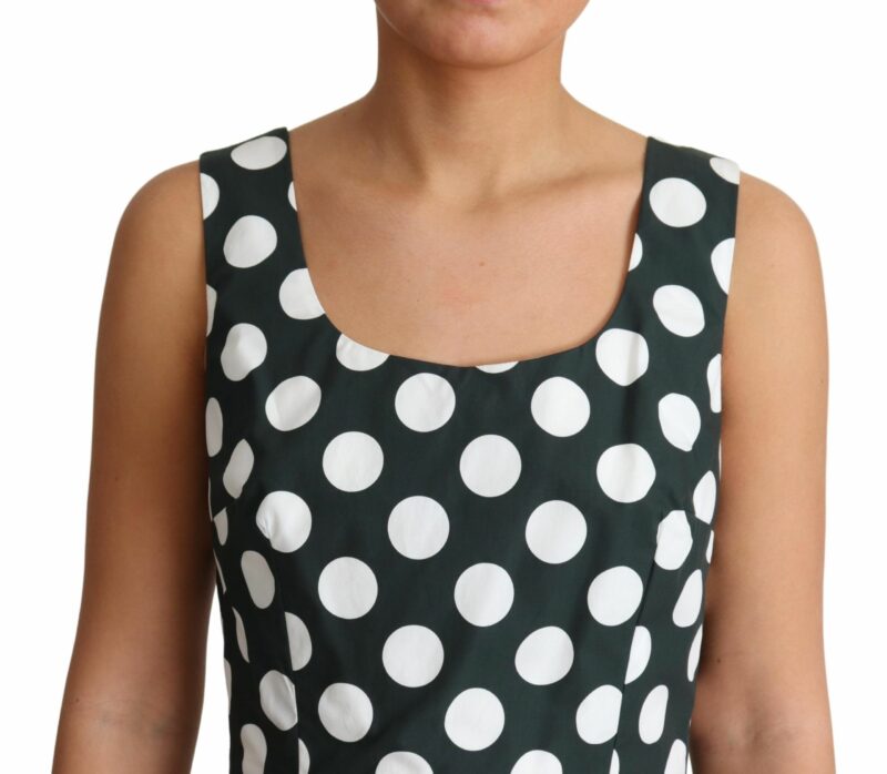 Dolce & Gabbana Chic Polka Dot A-line Sleeveless Dress - Image 5