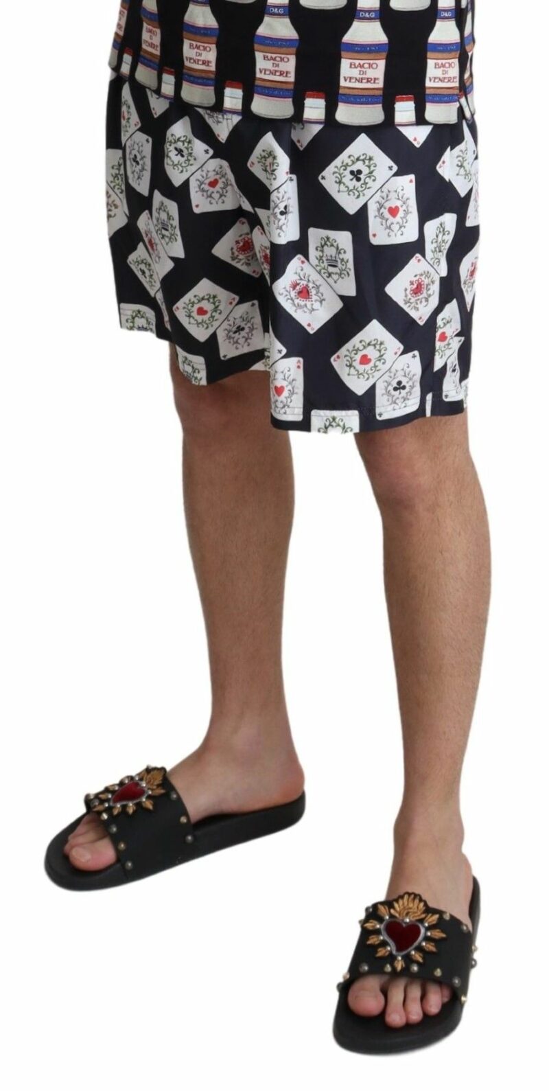 Dolce & Gabbana Multicolor Card Deck Printed Swim Trunks - Image 4