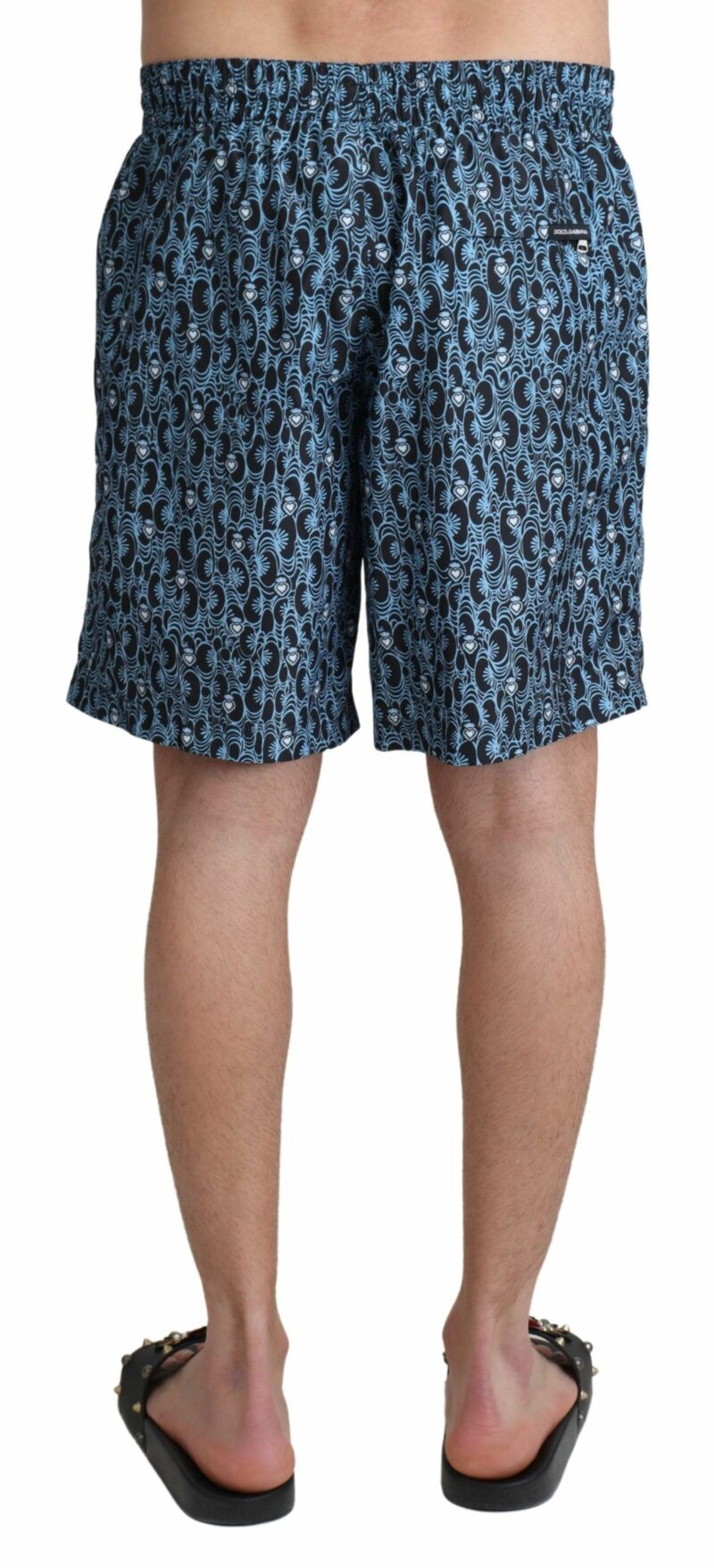 Dolce & Gabbana Chic Blue Drawstring Swim Trunks - Image 3
