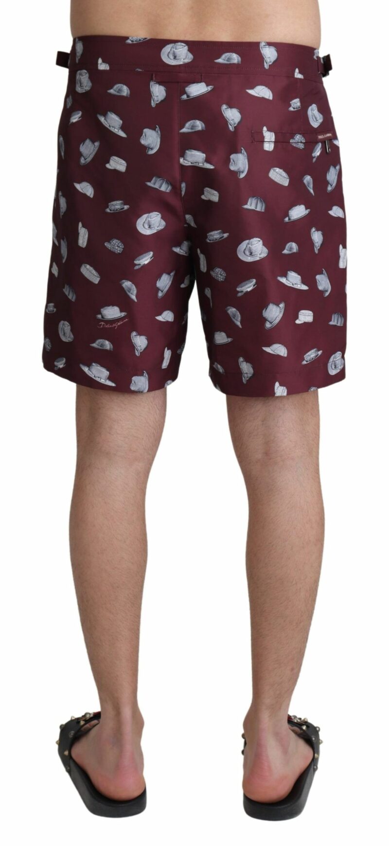 Dolce & Gabbana Elegant Maroon Swim Trunks - Image 3