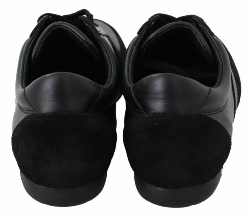 Dolce & Gabbana Elegant Black Leather Sport Sneakers - Image 7