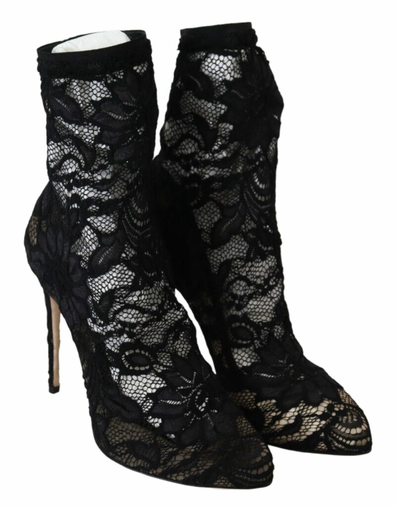 Dolce & Gabbana Black Lace Taormina Pumps Elegance Unleashed - Image 6