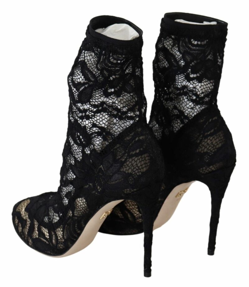 Dolce & Gabbana Black Lace Taormina Pumps Elegance Unleashed - Image 7