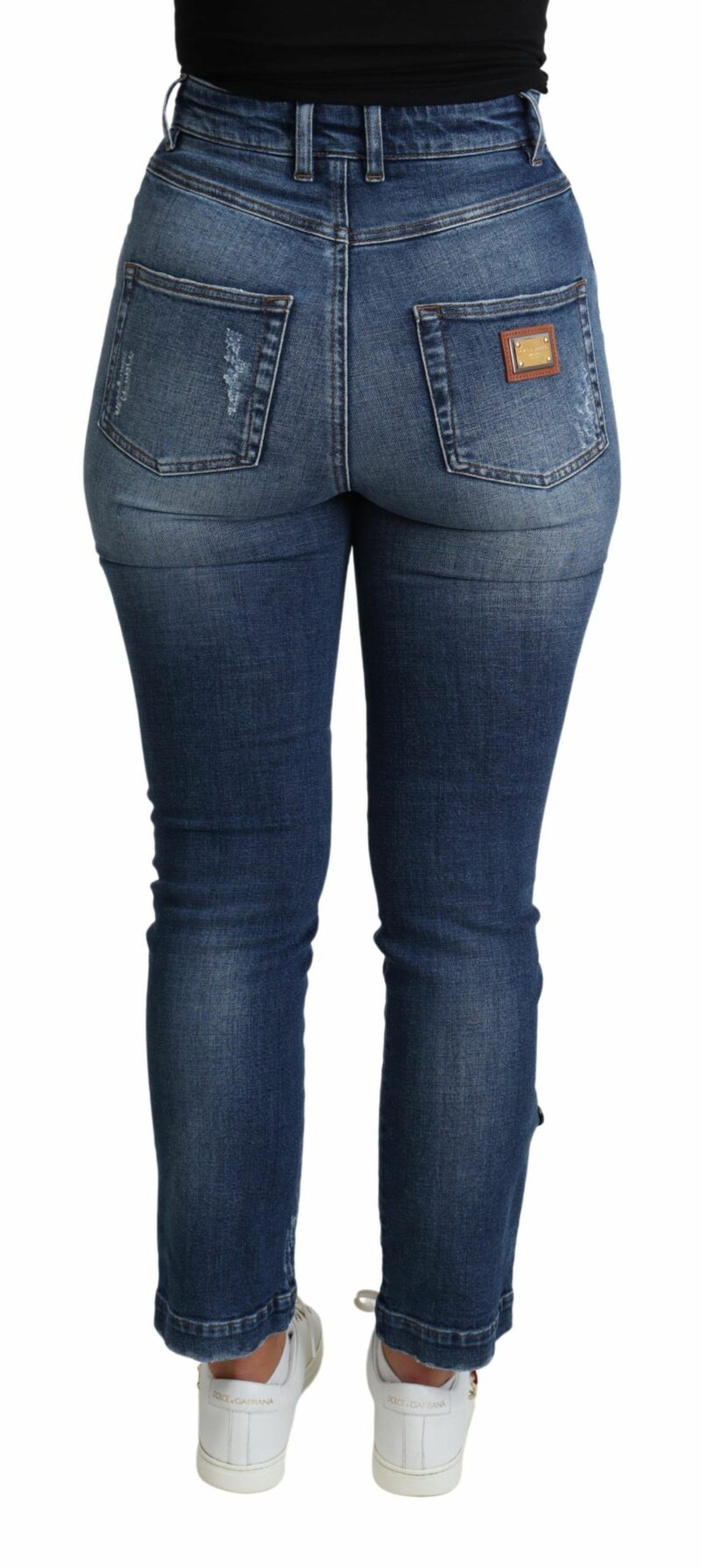 Dolce & Gabbana Embellished High Waist Skinny Denim Jeans - Image 3