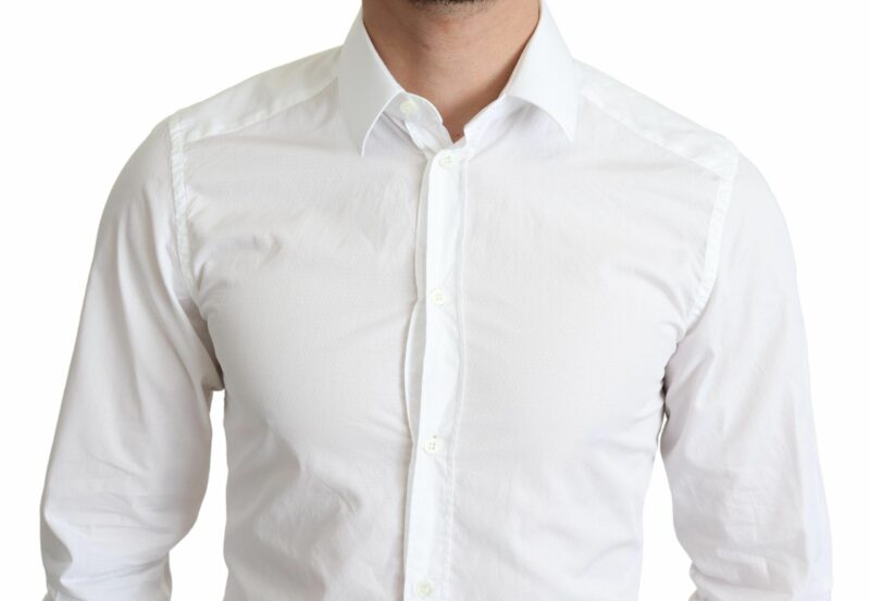 Dolce & Gabbana Elegant White Cotton Dress Shirt - Image 2