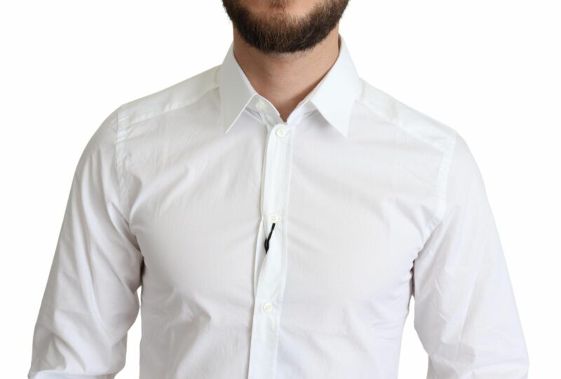 Dolce & Gabbana Elegant White Cotton Dress Shirt - Image 4