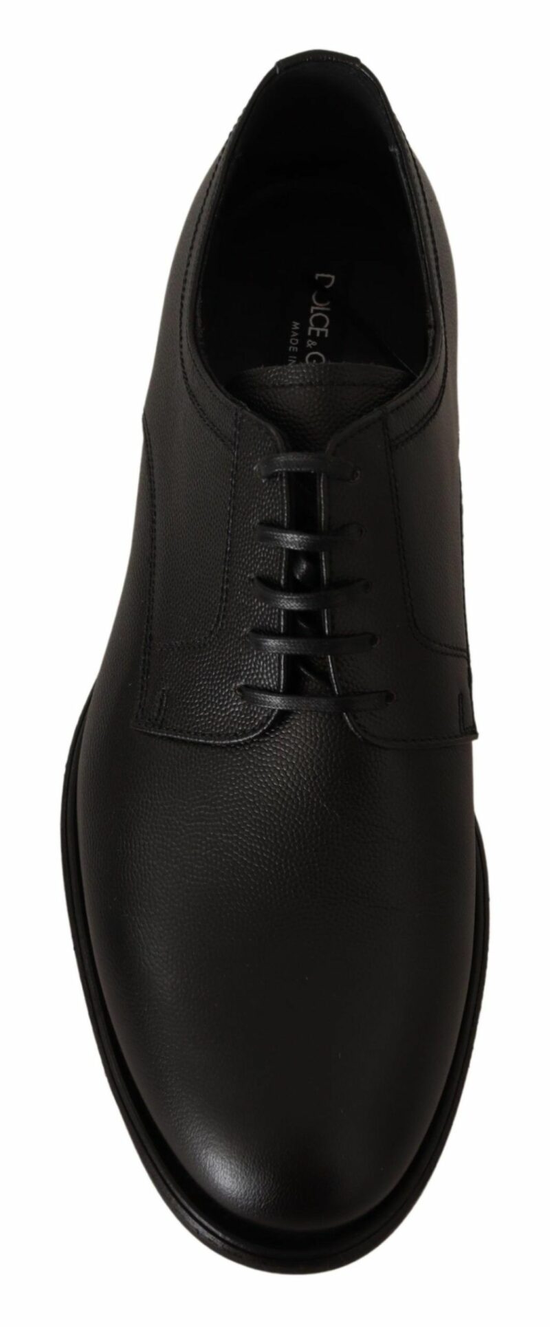 Dolce & Gabbana Elegant Black Leather Derby Shoes - Image 6