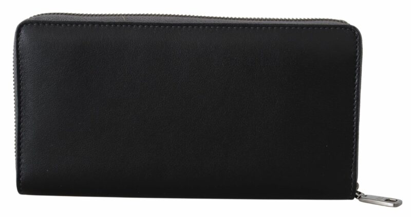 Dolce & Gabbana Elegant Textured Leather Zip-Around Wallet - Image 3