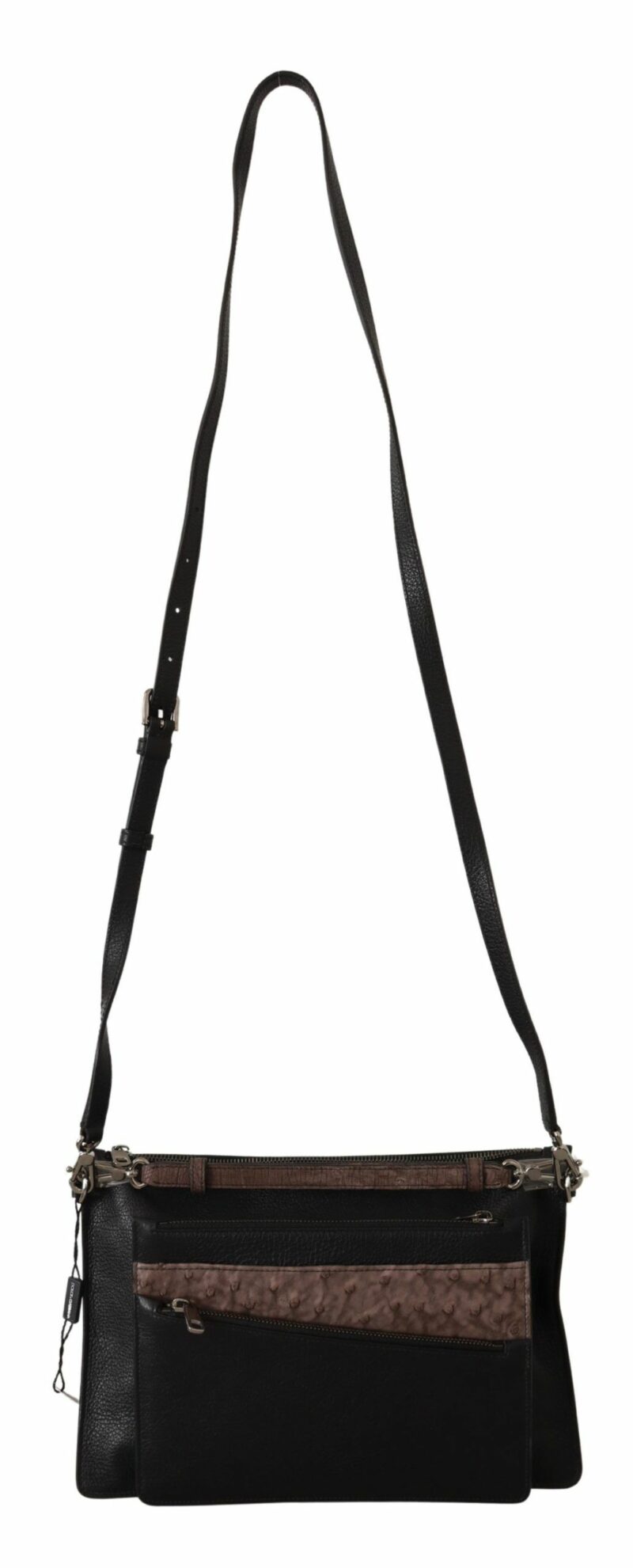 Dolce & Gabbana Elegant Black Leather Sling Shoulder Bag - Image 6