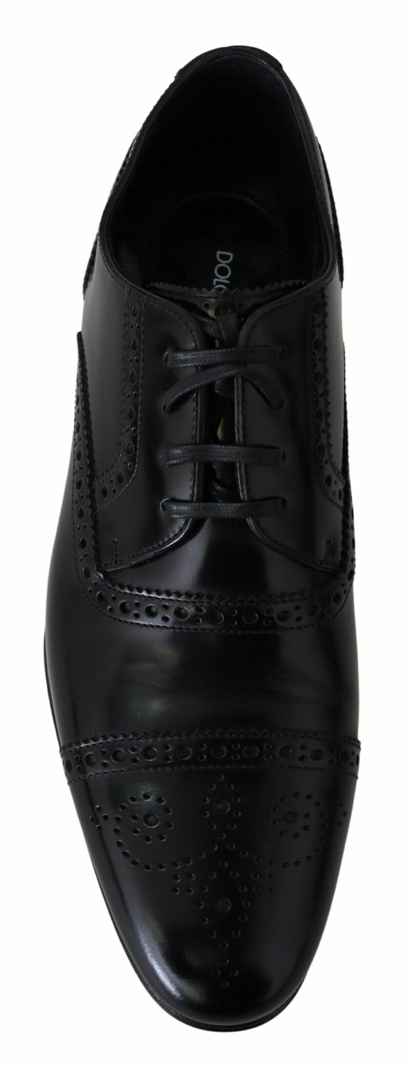 Dolce & Gabbana Elegant Black Leather Formal Derby Shoes - Image 5
