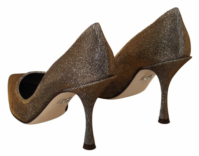 Dolce & Gabbana Elegant Silver Heels Pumps Classic - Image 3