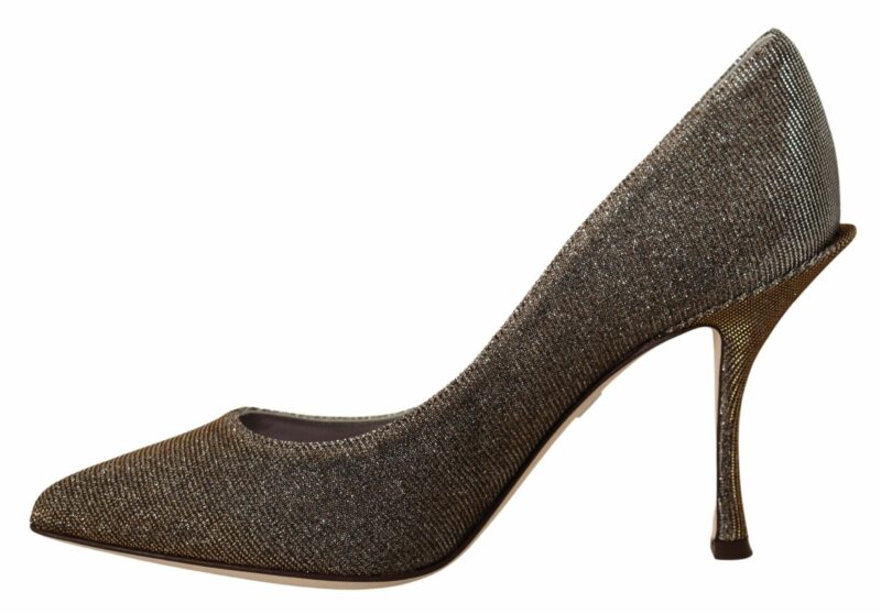 Dolce & Gabbana Elegant Silver Heels Pumps Classic - Image 4