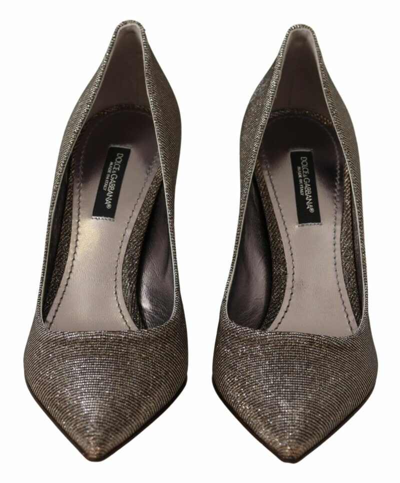 Dolce & Gabbana Elegant Silver Heels Pumps Classic - Image 7