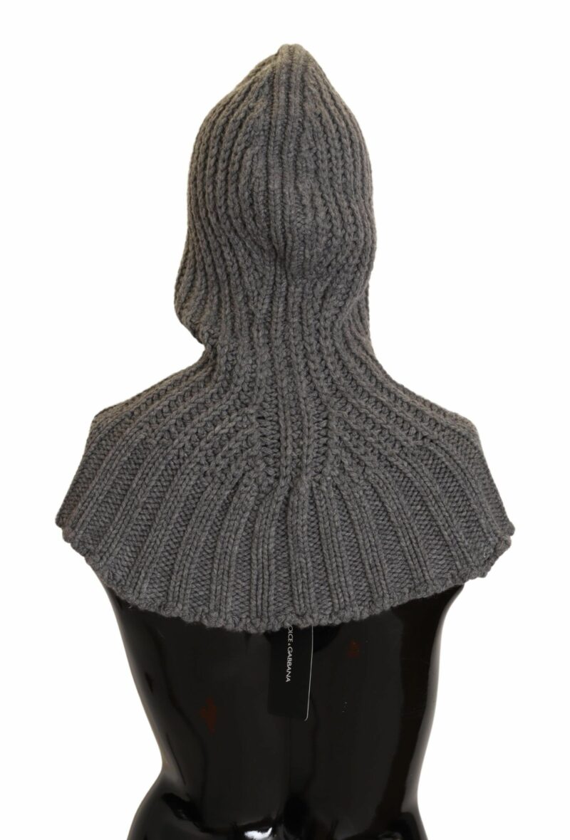 Dolce & Gabbana Elegant Cashmere Hood Scarf in Gray - Image 2