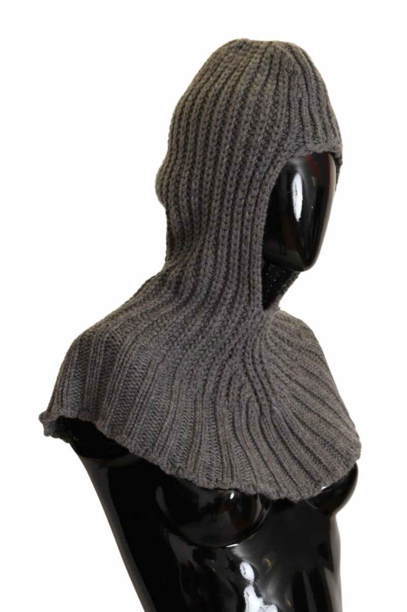 Dolce & Gabbana Elegant Cashmere Hood Scarf in Gray - Image 4