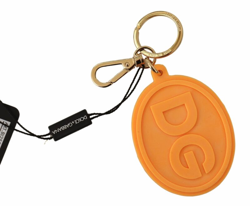 Dolce & Gabbana Stunning Orange Gold Keychain & Bag Charm - Image 2