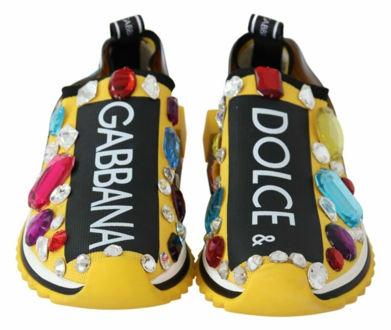 Dolce & Gabbana Embellished Yellow Sorrento Sneakers - Image 5