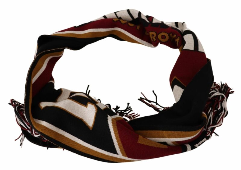 Dolce & Gabbana Elegant DG King Wool & Cashmere Scarf - Image 2
