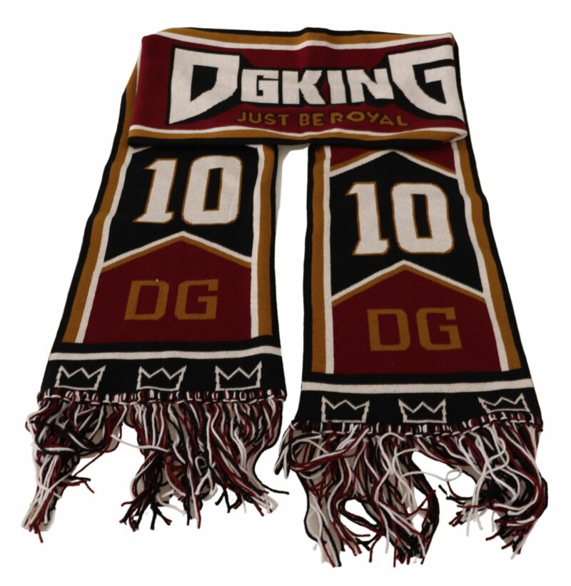 Dolce & Gabbana Elegant DG King Wool & Cashmere Scarf - Image 3
