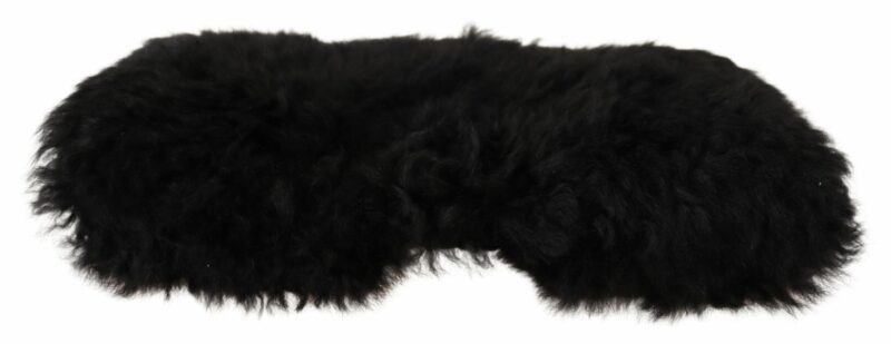 Dolce & Gabbana Elegant Black Cashmere Alpaca Fur Beanie - Image 7