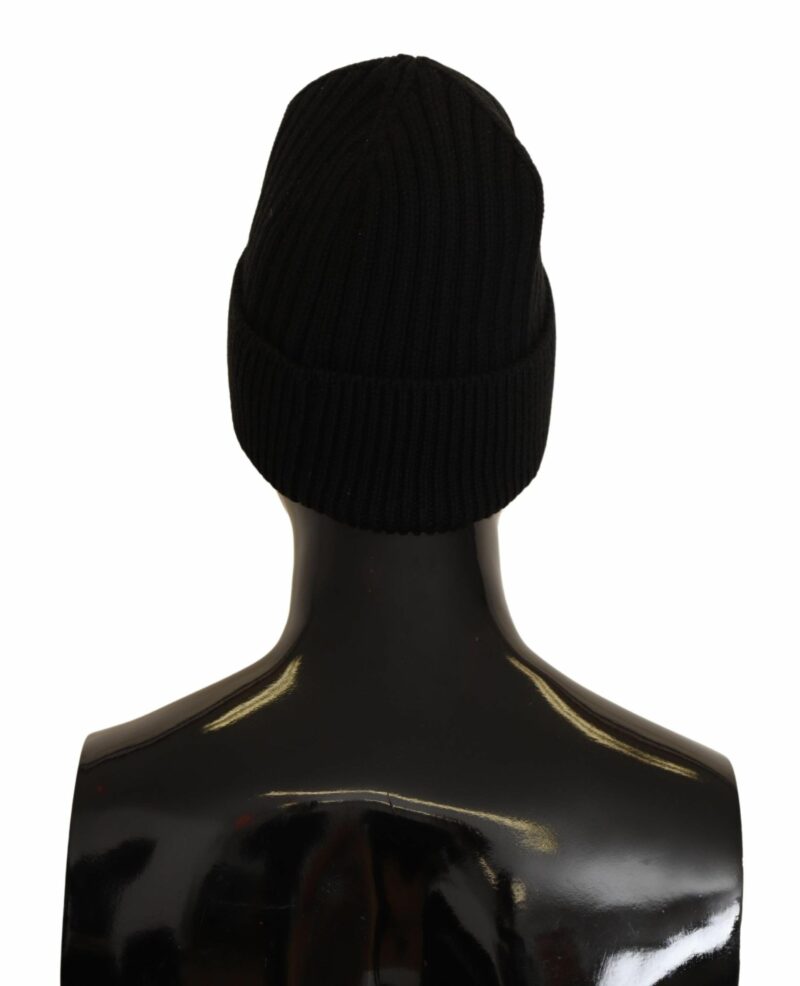 Dolce & Gabbana Elegant Cable Knit Wool Beanie with Fleece Liner - Image 3