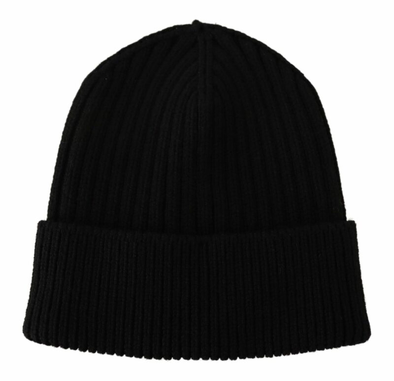 Dolce & Gabbana Elegant Cable Knit Wool Beanie with Fleece Liner - Image 5
