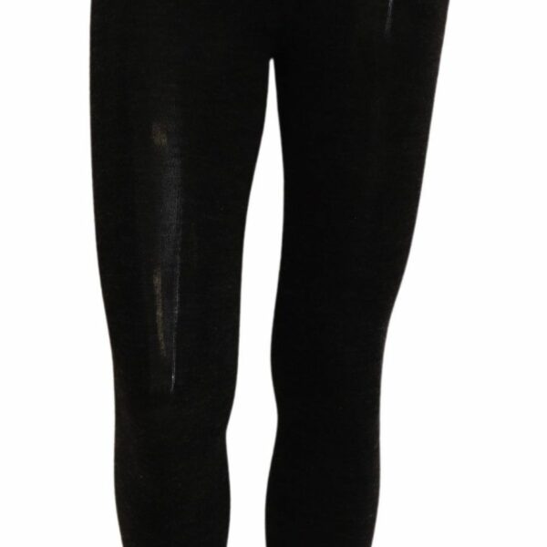 Dolce & Gabbana Elegant Black Wool Stretch Tights