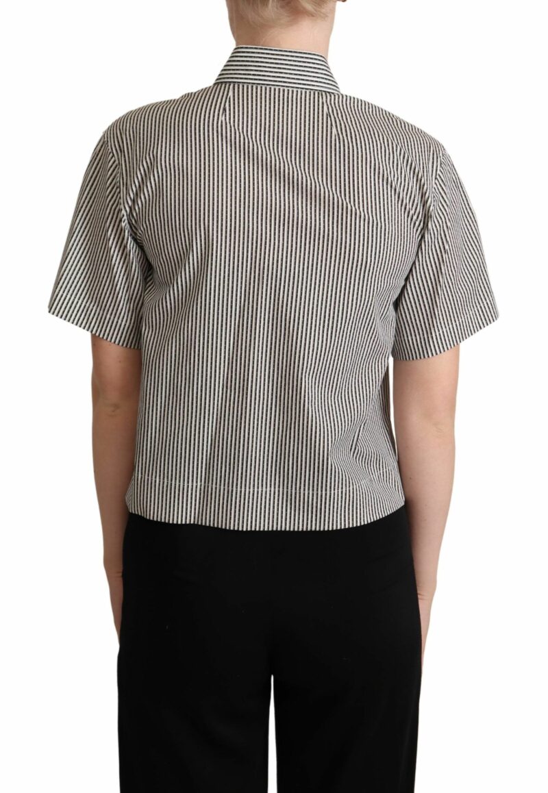 Dolce & Gabbana Elegant Striped Cotton Polo for Women - Image 3