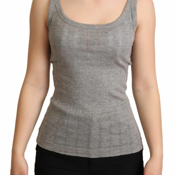 Dolce & Gabbana Elegant Sleeveless Gray Tank Top
