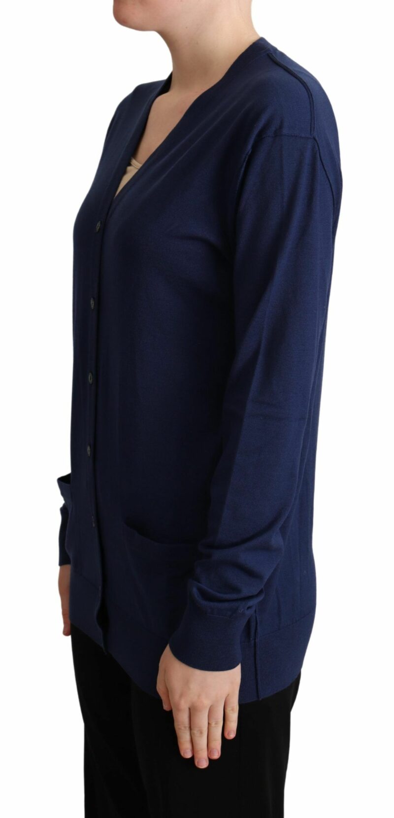 Dolce & Gabbana Elegant Virgin Wool Blue Cardigan - Image 2