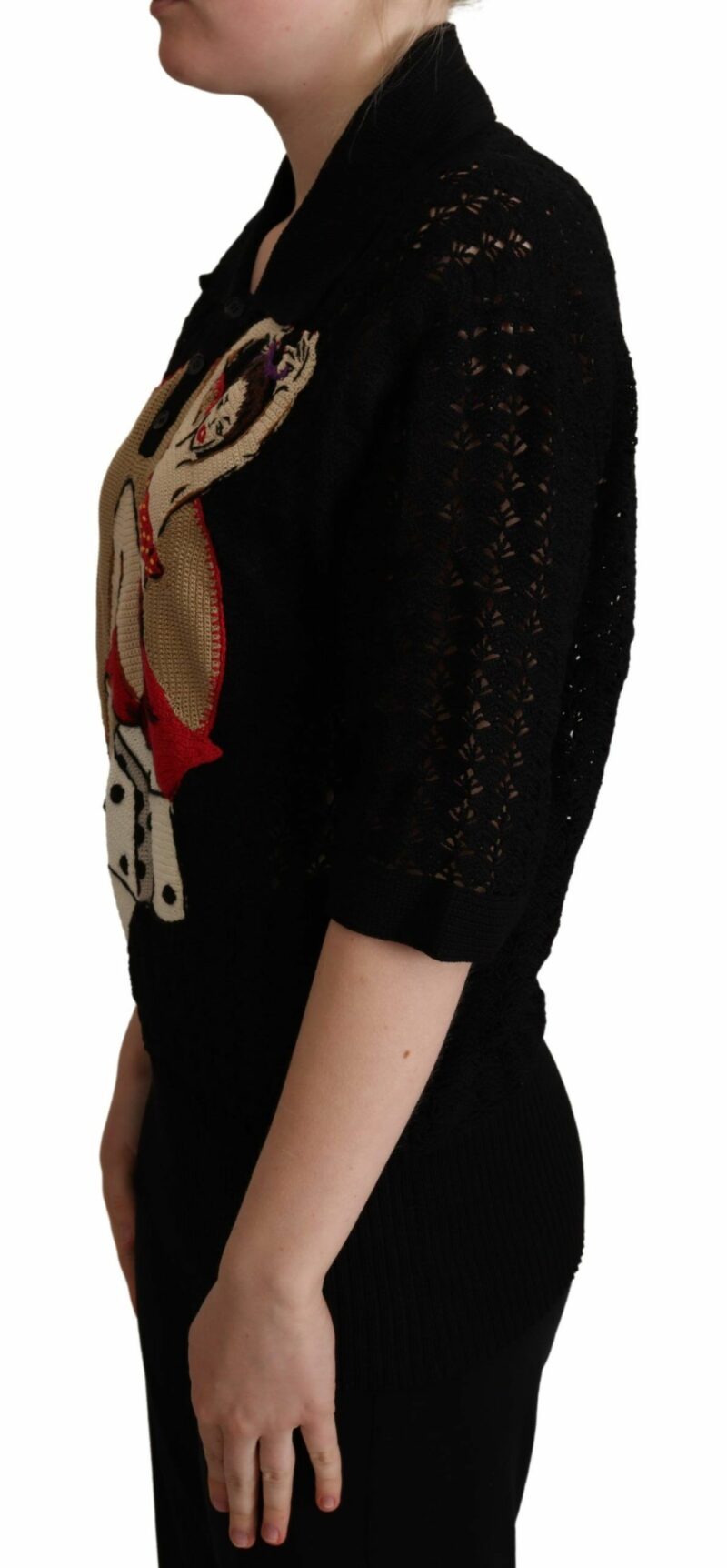 Dolce & Gabbana Embroidered Short Sleeve Luxury Sweater - Image 2