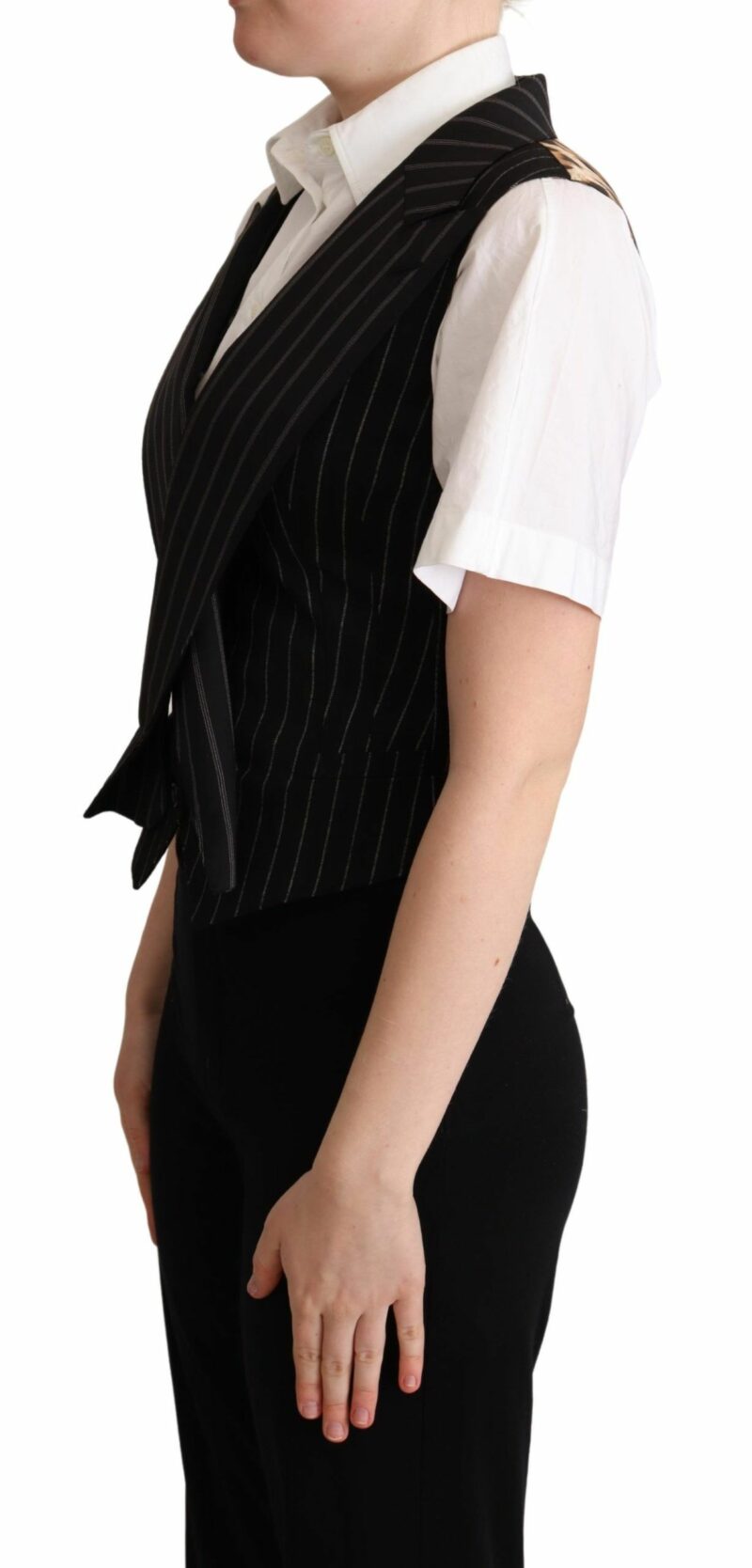 Dolce & Gabbana Elegant Leopard Print Waistcoat – Sleeveless Vest - Image 2