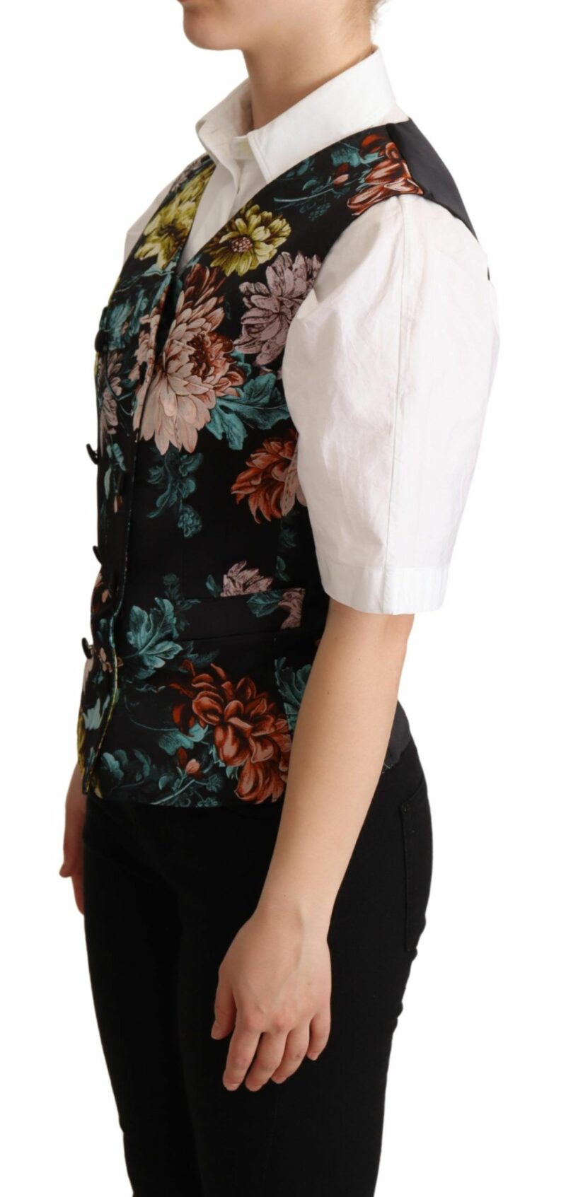 Dolce & Gabbana Exquisite Floral Jacquard Waistcoat - Image 2