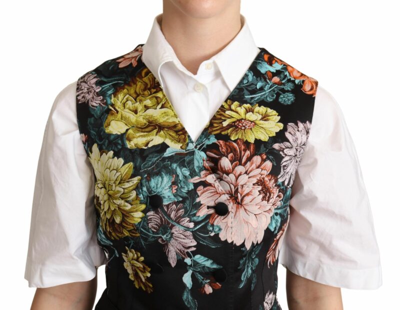 Dolce & Gabbana Exquisite Floral Jacquard Waistcoat - Image 4