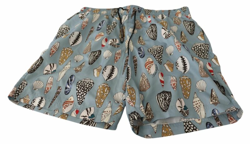 Dolce & Gabbana Elegant Seashell Print Swim Trunks - Image 4