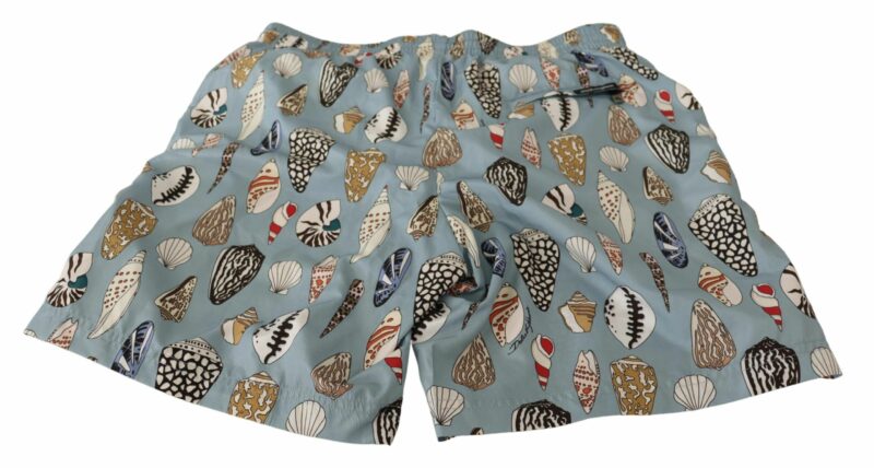 Dolce & Gabbana Elegant Seashell Print Swim Trunks - Image 5