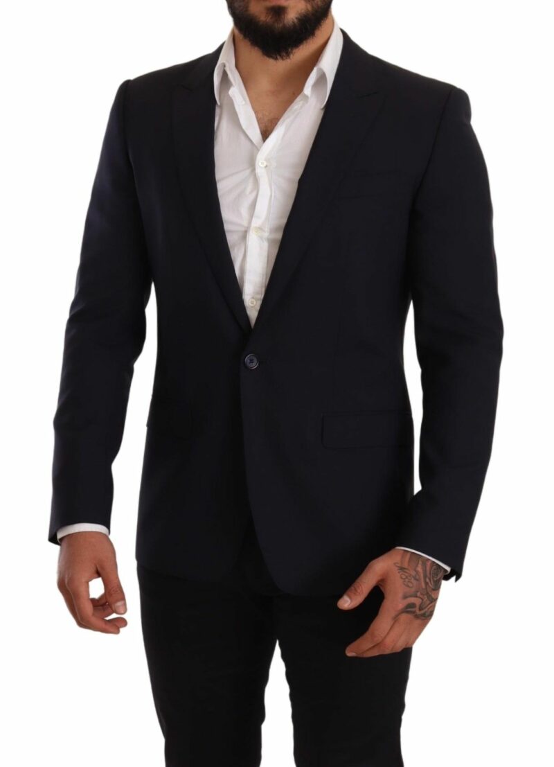 Dolce & Gabbana Elegant Navy Martini Blazer by Renowned Tailors - Image 4
