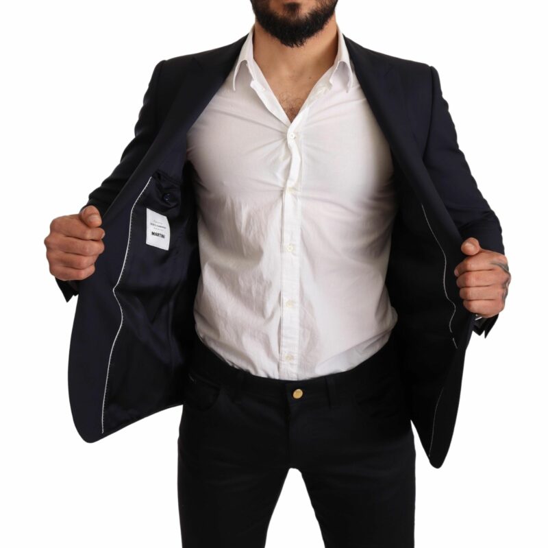 Dolce & Gabbana Elegant Navy Martini Blazer by Renowned Tailors - Image 5